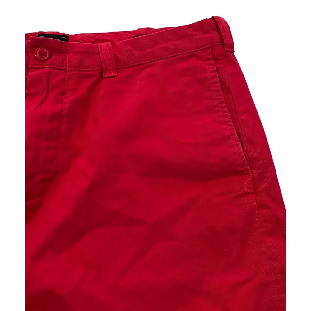 17-6 J. CREW Men's Stanton Chino Shorts Red 34x9